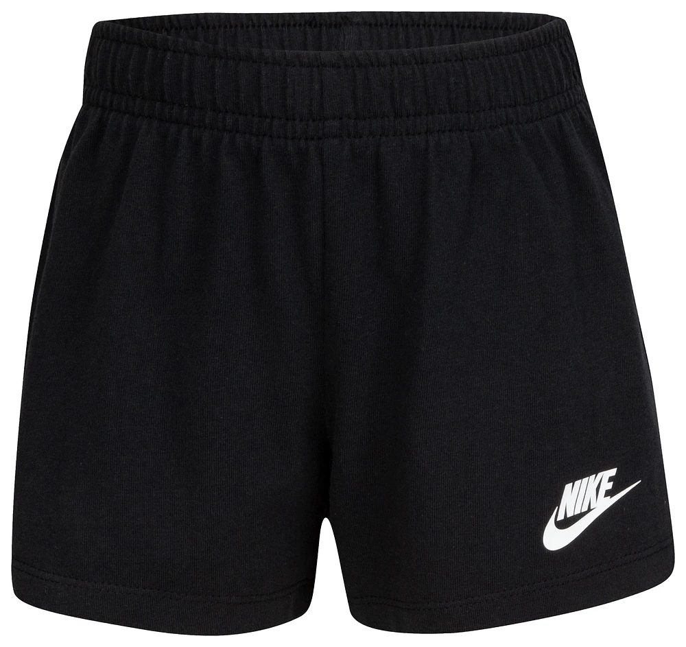 Nike Girls Jersey Shorts - Girls' Preschool Black/Black
