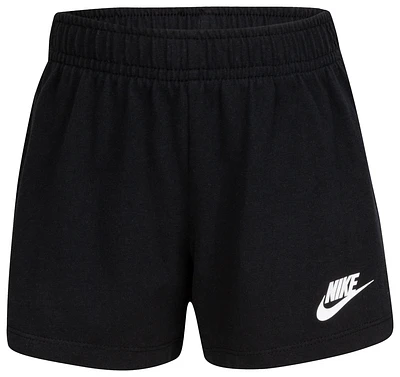 Nike Girls Jersey Shorts - Girls' Preschool Black/Black