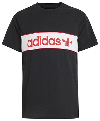 adidas Originals Boys adidas Originals NY T-Shirt - Boys' Grade School Black/Red/White Size S