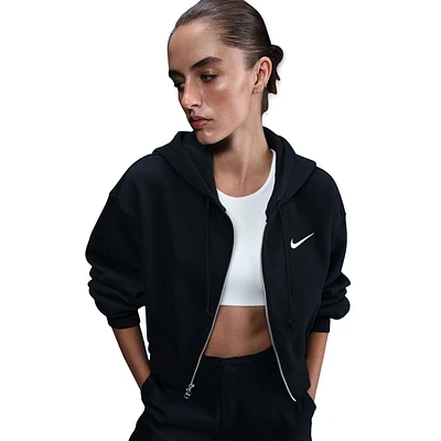 Nike NSW Phoenix Fleece Loose Crop FZ Hoodie - Women's