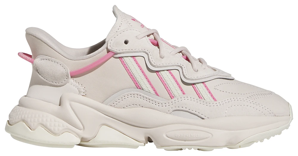 adidas Girls Originals Ozweego J - Girls' Grade School Running Shoes Ivory/Putty Mauve/Pink Fusion