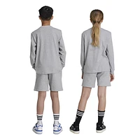 adidas Originals Boys Fleece Shorts - Boys' Grade School Medium Grey Heather