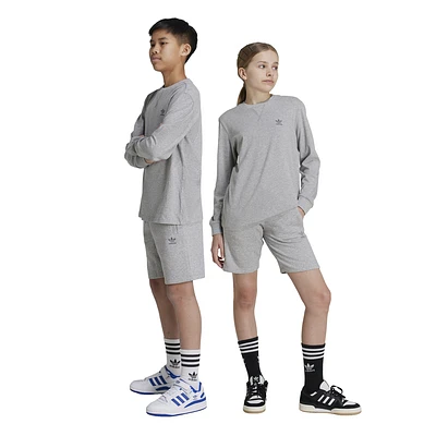 adidas Originals Boys Fleece Shorts - Boys' Grade School Medium Grey Heather