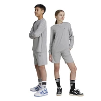 adidas Originals Boys Fleece Shorts - Boys' Grade School Medium Grey Heather