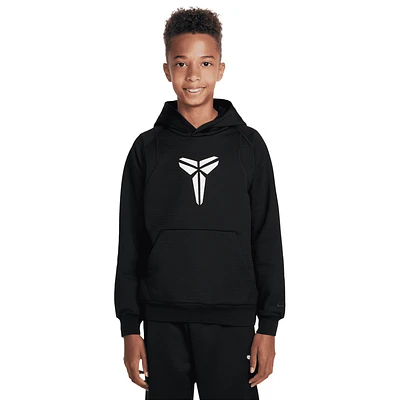Nike Boys Kobe TF Fundamental Pullover Hoodie PD - Boys' Grade School Black/White