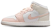 Jordan Boys Air 1 Mid SE - Boys' Grade School Basketball Shoes Sail/Green