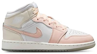 Jordan Boys Air 1 Mid SE - Boys' Grade School Basketball Shoes Sail/Green