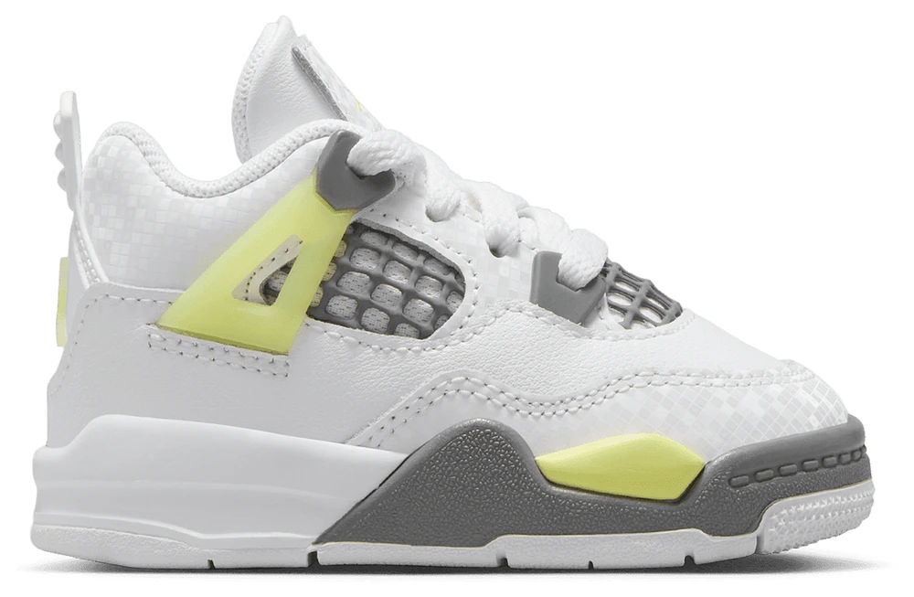Jordan Boys Jordan Retro 4 - Boys' Toddler Shoes White/Yellow Size 07.0