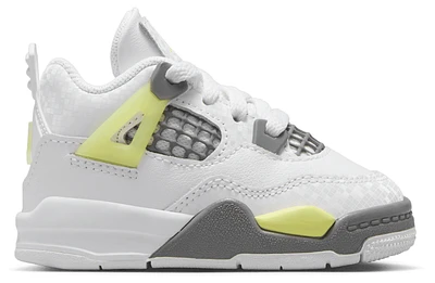 Jordan Boys Jordan Retro 4 - Boys' Toddler Shoes White/Yellow Size 07.0