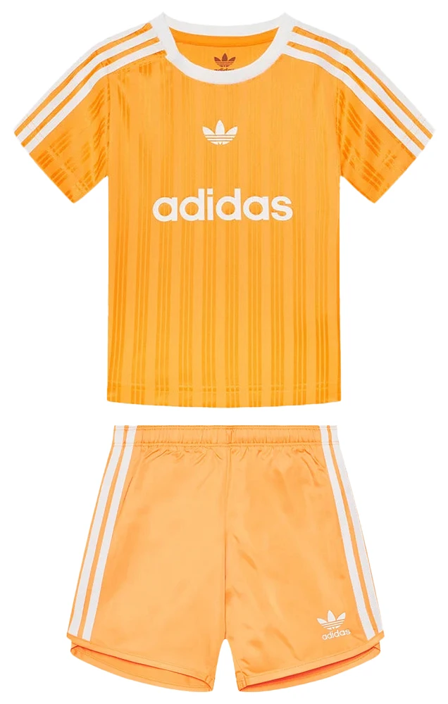 adidas Boys adidas Football T-Shirt Set - Boys' Toddler Real Gold/White Size 4T