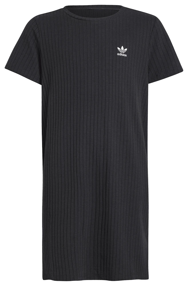 adidas Originals Girls Rib Knit Dress - Girls' Grade School Black