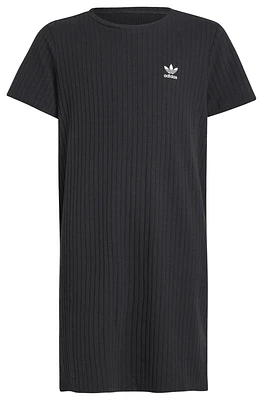 adidas Originals Girls Rib Knit Dress - Girls' Grade School Black