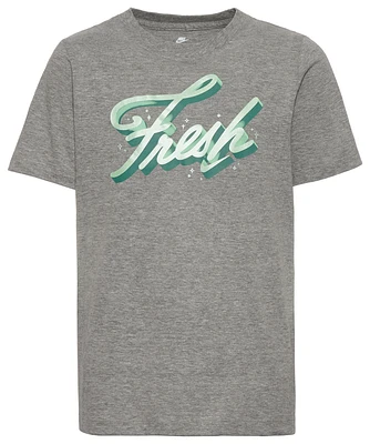 Nike Boys Fresh T-Shirt - Boys' Grade School Grey/Grey