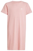 adidas Originals Girls Rib Knit Dress - Girls' Grade School Semi Pink Spark