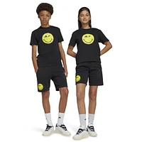 adidas Boys adidas x Smiley World Sportswear Shorts - Boys' Grade School Black/Bright Yellow Size M