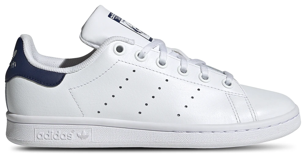 adidas Originals Boys Stan Smith - Boys' Grade School Tennis Shoes White/White/Dark Blue