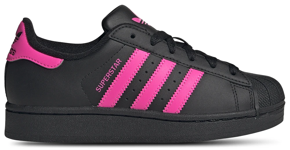adidas Girls Originals Superstar II - Girls' Grade School Basketball Shoes Black/Pink