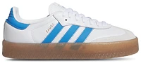 adidas Originals Girls Sambae - Girls' Grade School Shoes White/Bright Blue/Metallic Gold