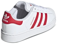 adidas Originals Boys adidas Originals Superstar II - Boys' Preschool Shoes White/Better Scarlet Size 01.0