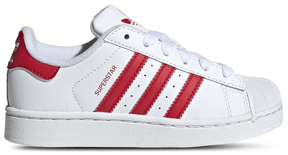 adidas Originals Boys adidas Originals Superstar II - Boys' Preschool Shoes White/Better Scarlet Size 01.0