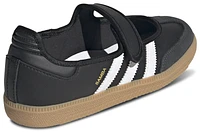 adidas Originals Girls adidas Originals Samba Jane - Girls' Grade School Running Shoes Black/White Size 04.5