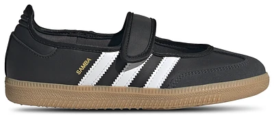 adidas Originals Girls adidas Originals Samba Jane - Girls' Grade School Running Shoes Black/White Size 04.5