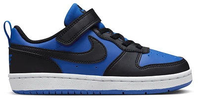 Nike Boys Nike Court Borough Low Recraft - Boys' Preschool Basketball Shoes Black/White/Game Royal Size 12.5
