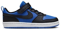 Nike Boys Nike Court Borough Low Recraft - Boys' Preschool Basketball Shoes Black/White/Game Royal Size 12.5