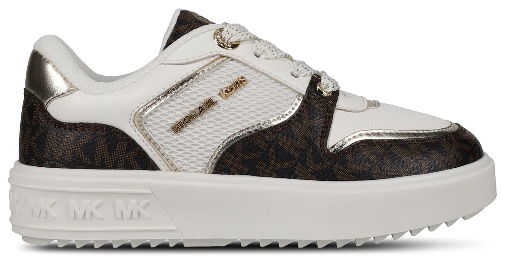 Michael Kors Girls Emmet Rumi - Girls' Preschool Shoes Brown Monogram/White