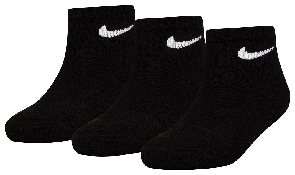Nike Boys Nike Quarter Socks 6 Pack GSB - Boys' Grade School Black/White Size XS
