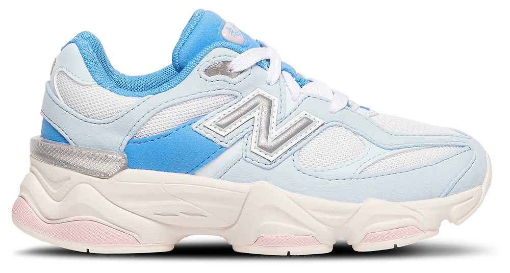 New Balance Girls New Balance 9060 - Girls' Preschool Shoes White/Blue/Pink Size 13.0