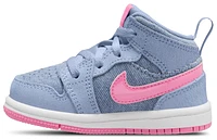 Jordan Girls AJ1 Mid SE - Girls' Toddler Shoes Pink Glow/Cobalt Bliss/White