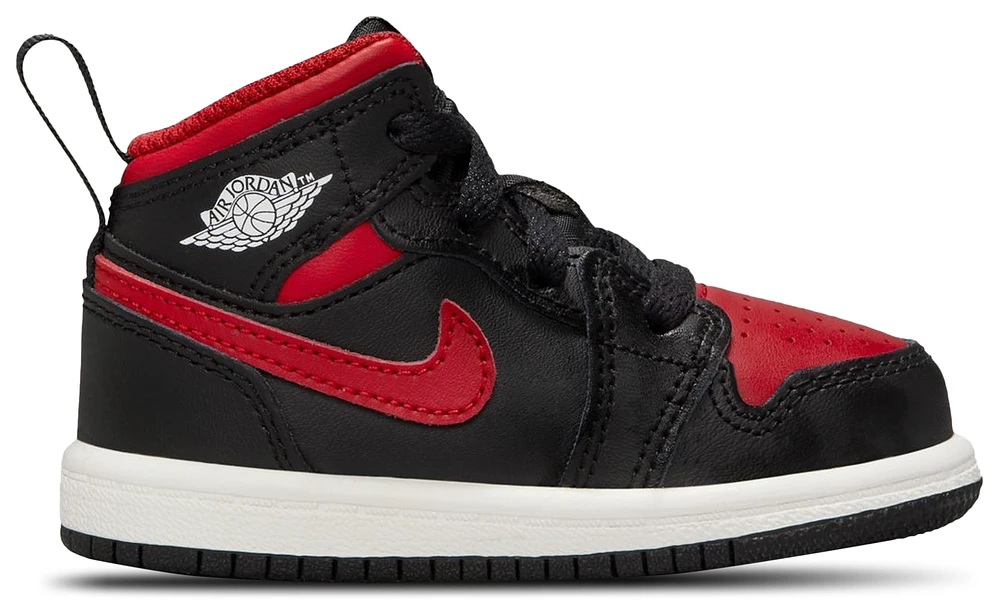 Jordan Boys AJ 1 Mid - Boys' Toddler Basketball Shoes Red/White/Black