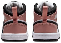 Jordan Girls AJ 1 Mid - Girls' Toddler Basketball Shoes Black/White