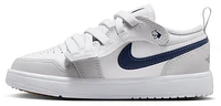 Jordan Boys AJ 1 Low - Boys' Preschool Shoes White/Neutral Grey/Midnight Navy