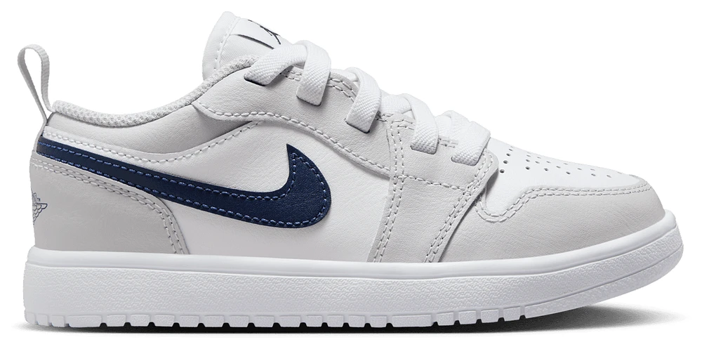 Jordan Boys AJ 1 Low - Boys' Preschool Shoes White/Neutral Grey/Midnight Navy