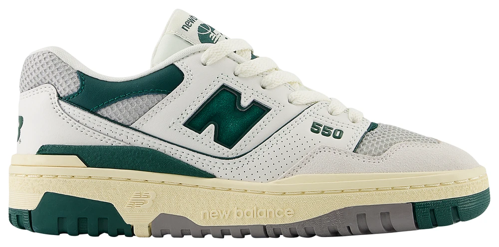 New Balance Boys New Balance 550 - Boys' Grade School Basketball Shoes White/Green/Tan Size 04.5