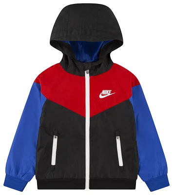 Nike Boys Nike Windrunner Jacket - Boys' Toddler Black/University Red Size 2T
