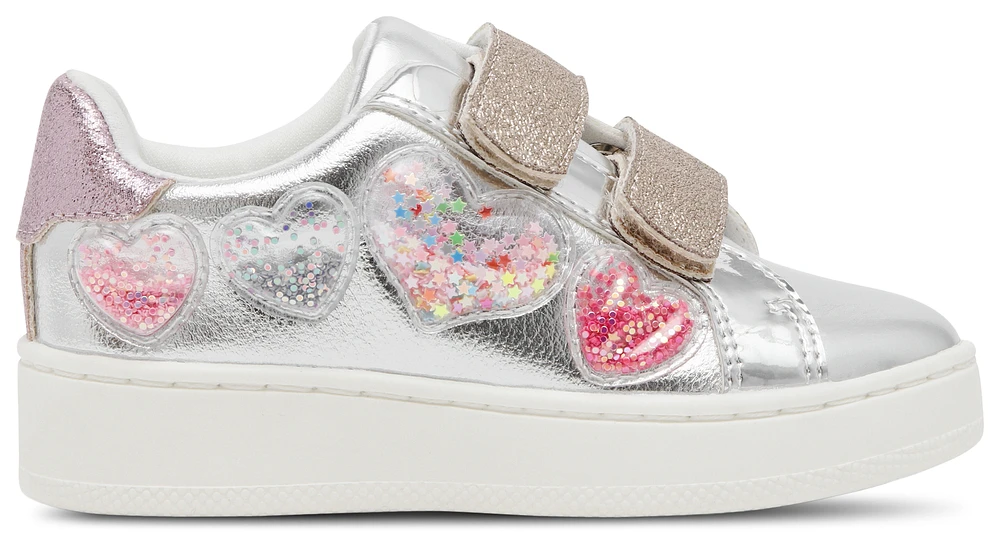 Steve Madden Girls Steve Madden TELECTRA SNEAKER - Girls' Toddler Shoes Silver/Multi Size 09.0