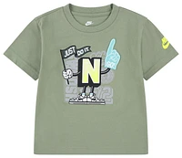 Nike Boys Step Up Your Game Short Sleeve T-Shirt - Boys' Toddler Oil Green/White