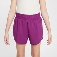 Nike Girls Nike Dri-FIT One Woven HR Shorts - Girls' Grade School Purple/Purple Size M