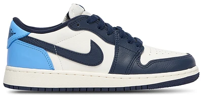 Jordan Boys Retro 1 Low OG - Boys' Grade School Shoes Obsidian/University Blue/Sail