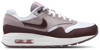 Nike Girls Nike Air Max 1 - Girls' Grade School Shoes White/Burgundy/Mauve Size 01.0