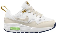 Nike Boys Air Max 1 EasyOn - Boys' Preschool Shoes White/Light Orewood Brown/Bronzine