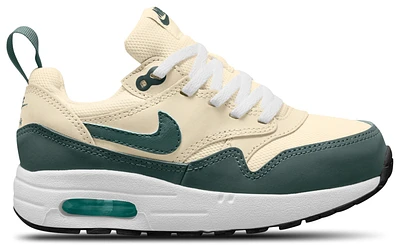 Nike Girls Air Max 1 EasyOn - Girls' Preschool Running Shoes White/Green