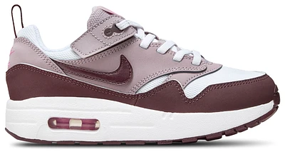 Nike Boys Air Max 1 EasyOn - Boys' Preschool Shoes White/Burgundy Crush