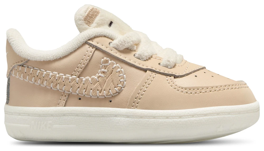 Nike Boys Nike Force 1 Crib Lil - Boys' Infant Shoes Pale Ivory/Sail/Dark Raisin Size 04.0