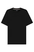 Regular-fit T-shirt cotton jersey with ribbed collar