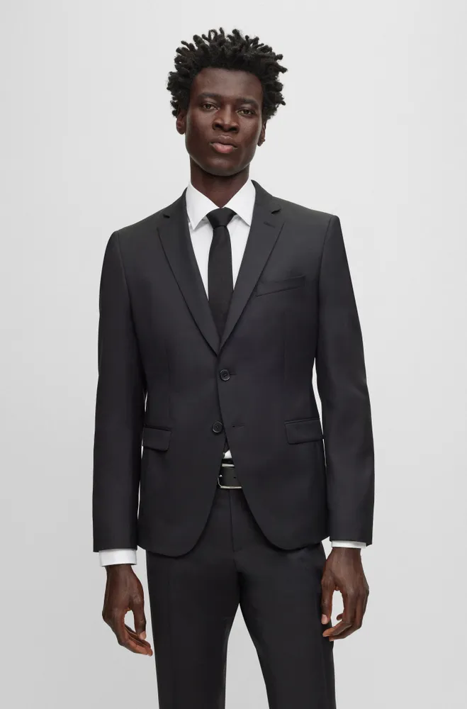 Extra-slim-fit suit jacket virgin-wool serge