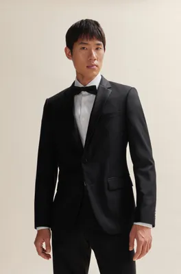 Slim-fit tuxedo jacket virgin-wool serge